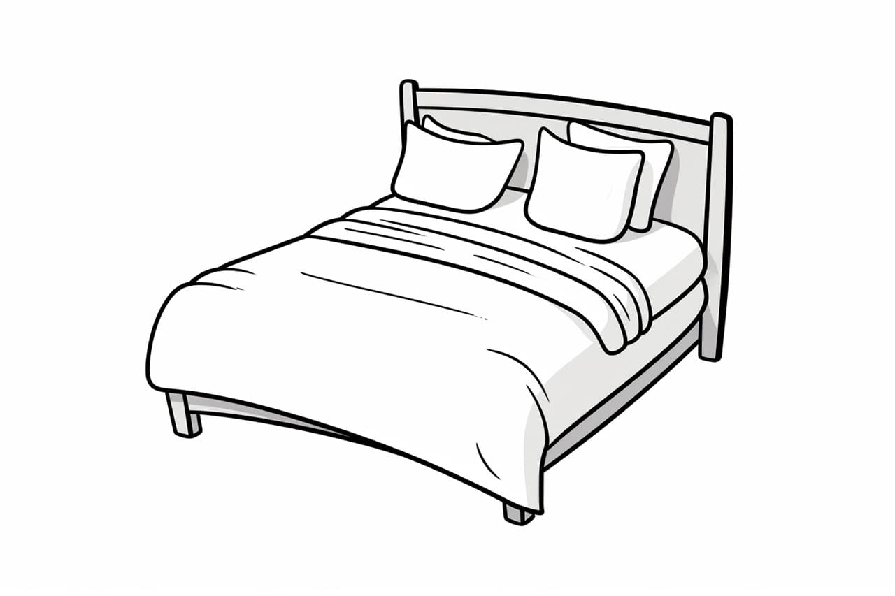 How to Draw a Bed - Yonderoo