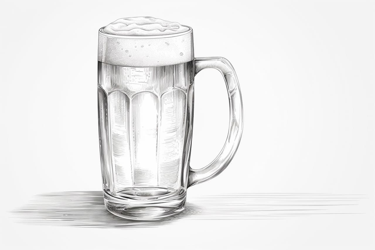 how to draw a beer