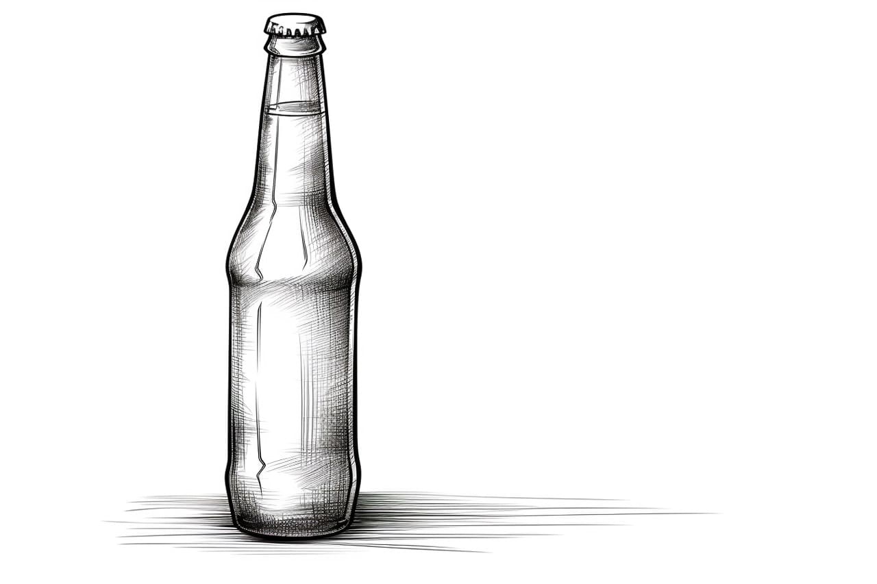 how to draw a beer bottle
