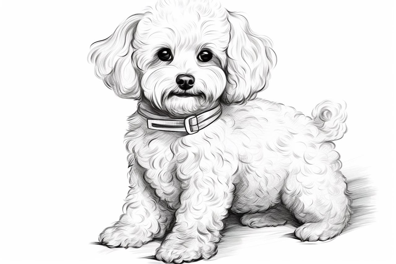 How to draw a Bichon Frise