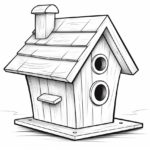 how to draw a birdhouse