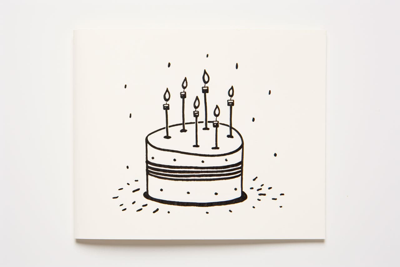 How to draw a birthday card