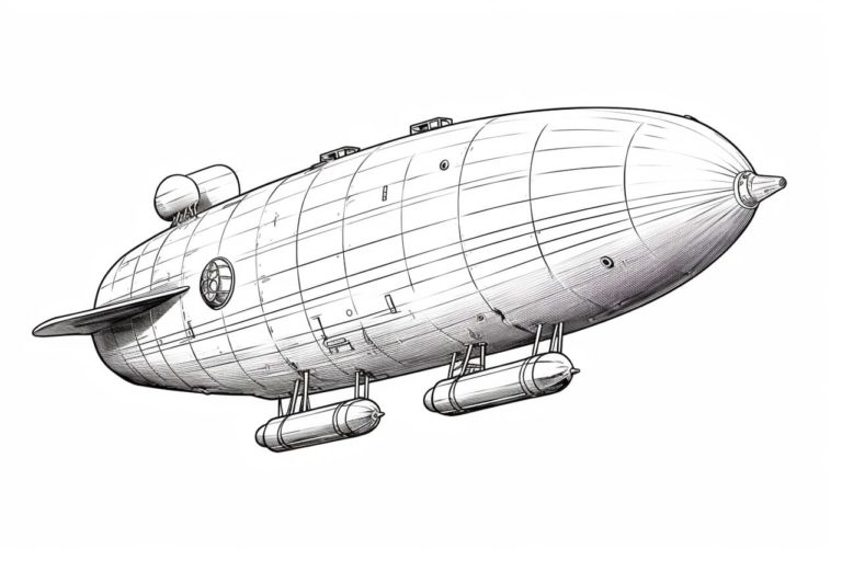how to draw a blimp