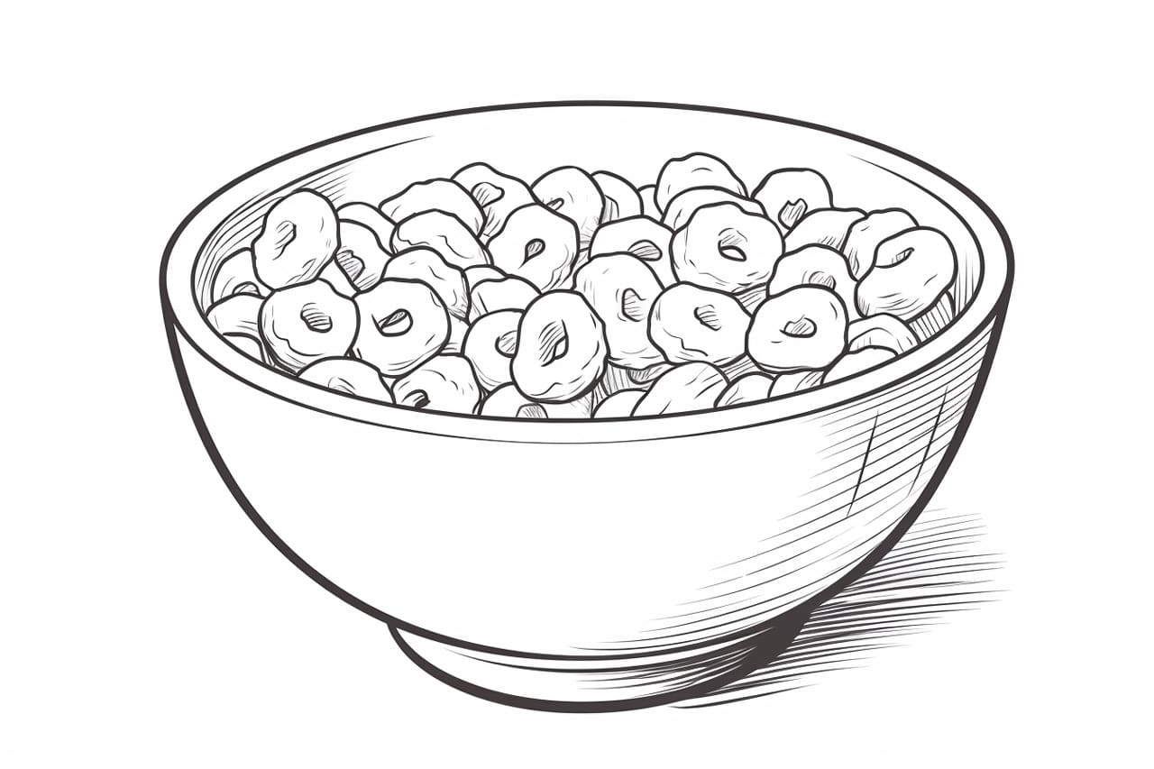 How to Draw a Bowl of Cereal Yonderoo