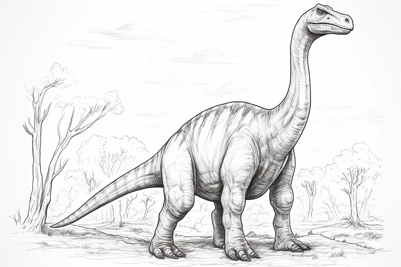 how to draw a brontosaurus
