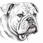 how to draw a bulldog face