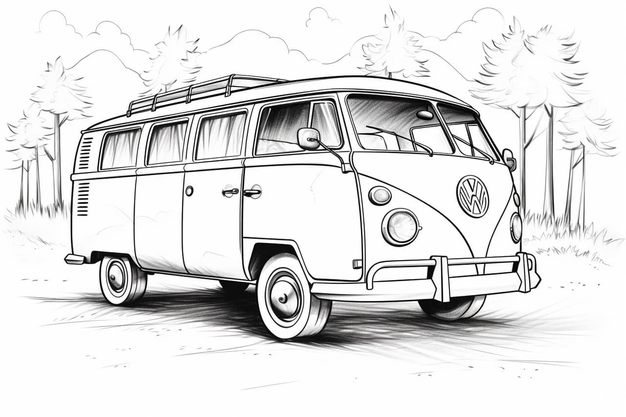 How to draw a camper