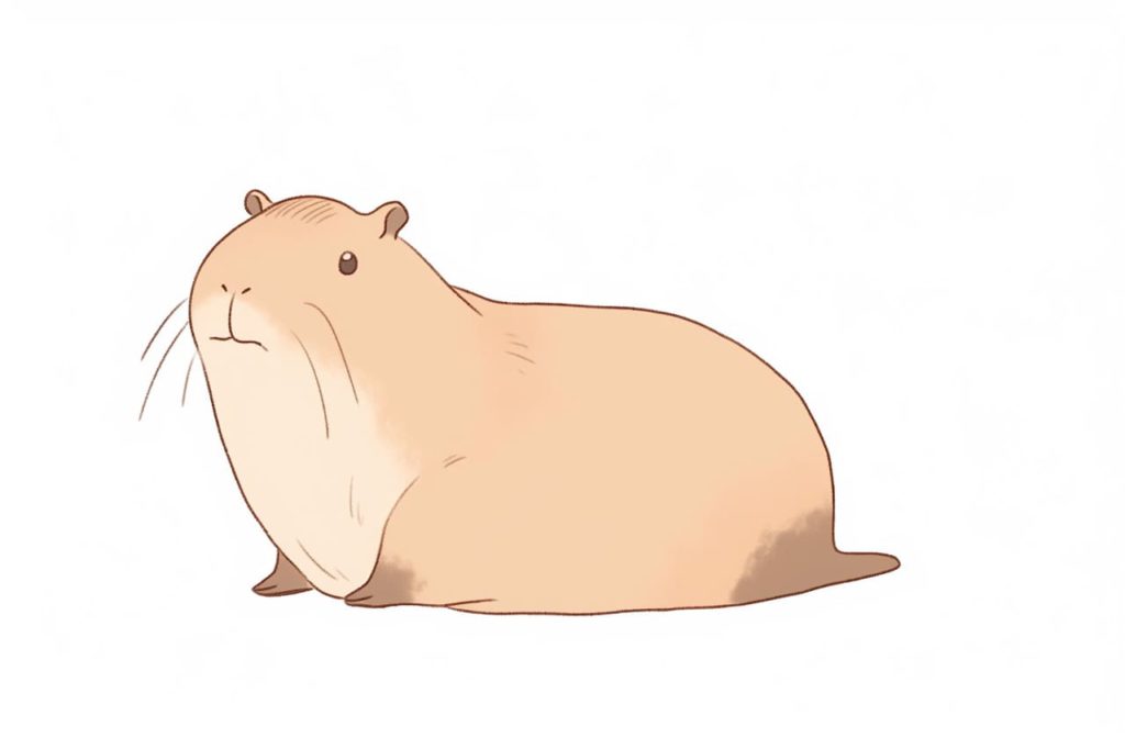 how to draw a capybara in anime style