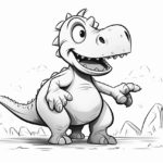 how to draw a Cartoon Dinosaur