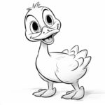 how to draw a cartoon duck