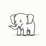 How to draw a cartoon elephant