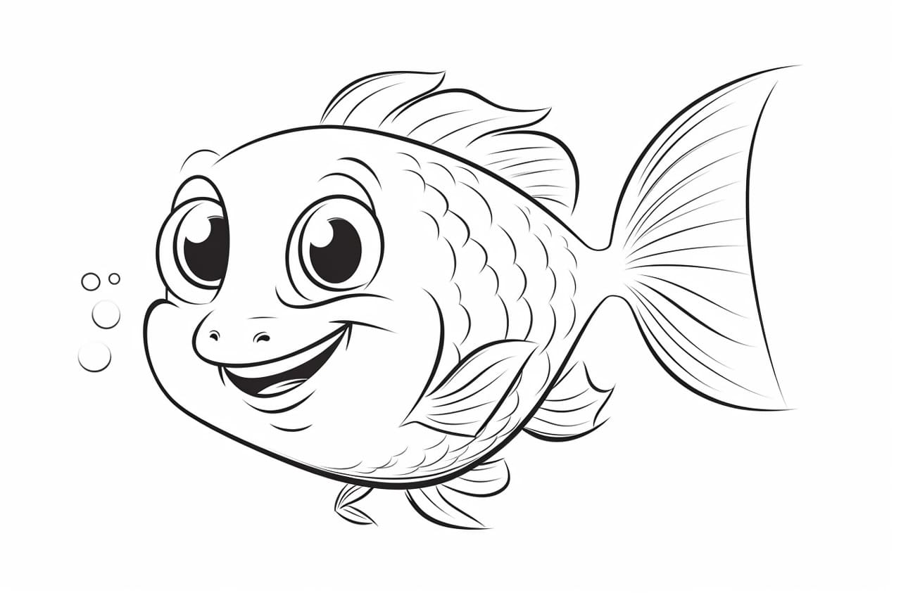 how to draw a cartoon fish