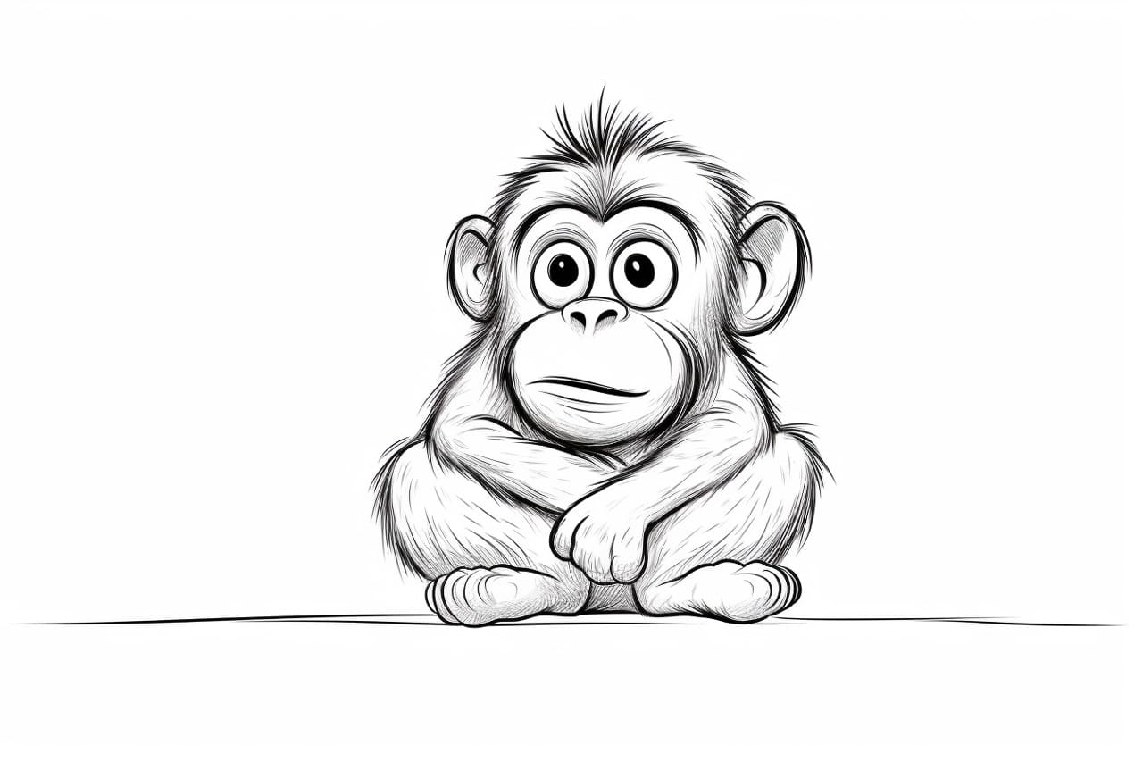 How to draw a cartoon monkey