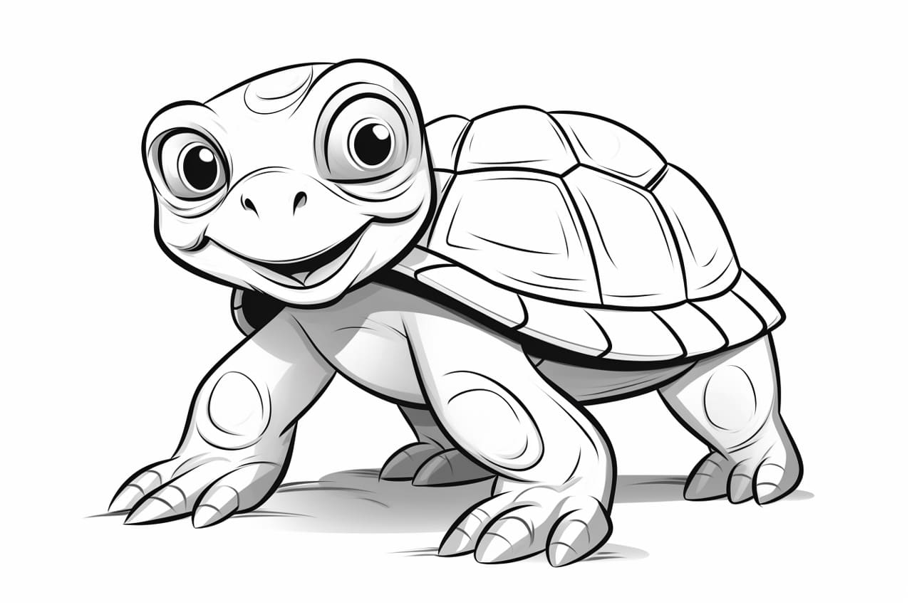 how to draw a Cartoon turtle