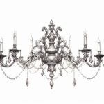 how to draw a chandelier