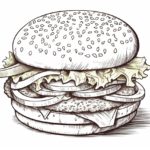 how to draw a cheeseburger