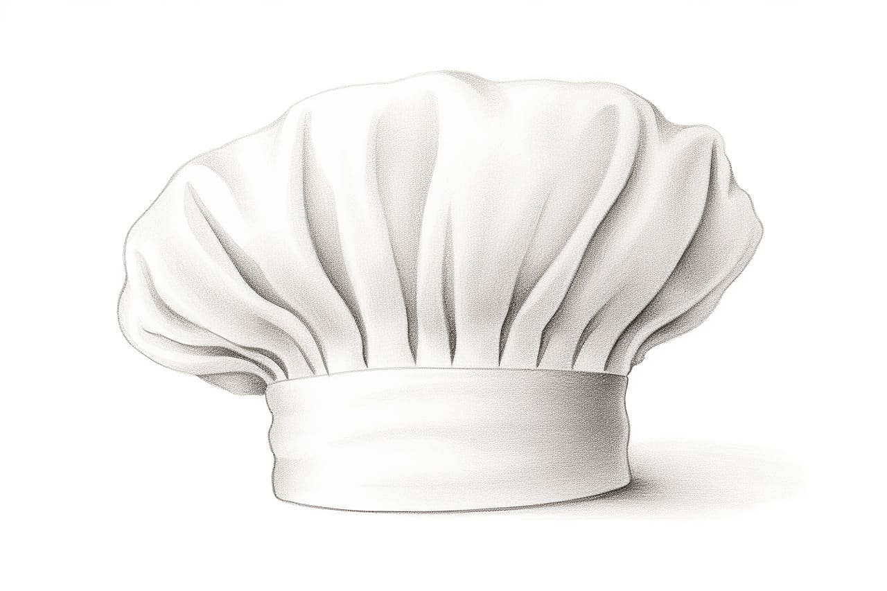 how to draw a chef hat