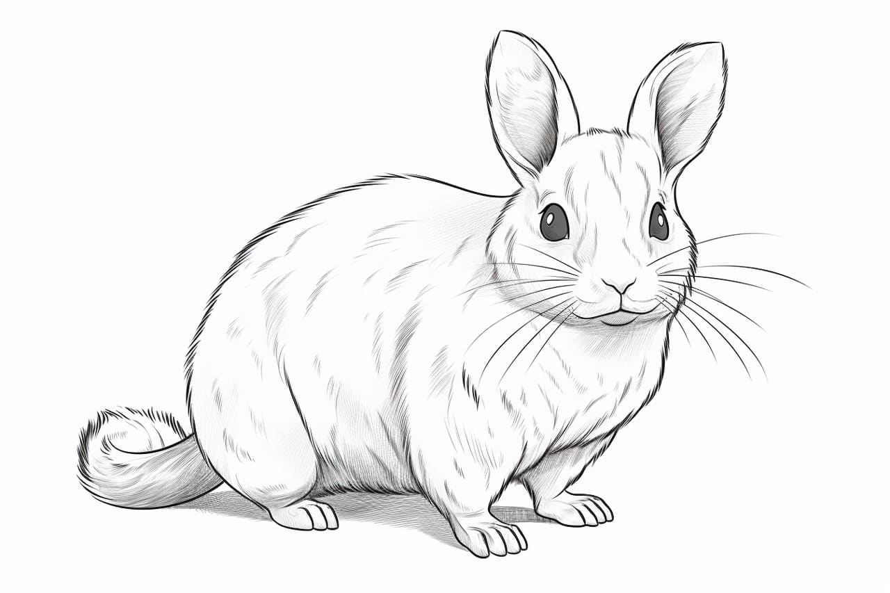 how to draw a chinchilla