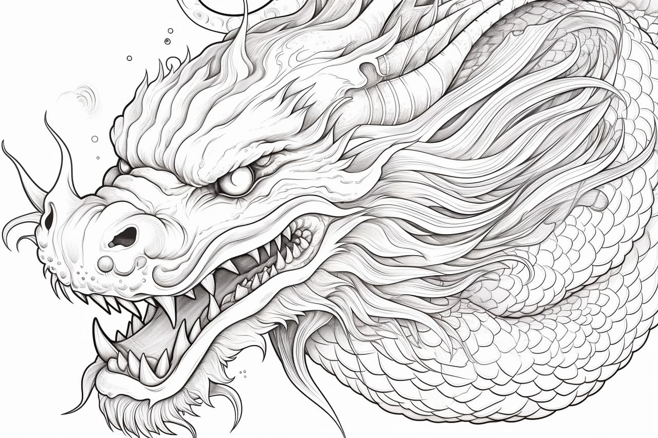 how to draw a Chinese New Year dragon