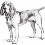 How to draw a Coonhound