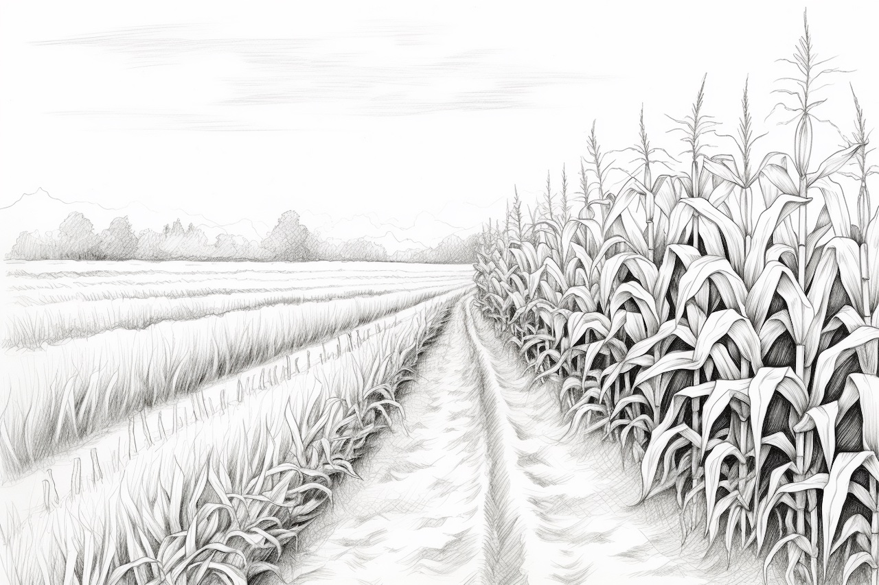 How to Draw a Corn Field Yonderoo