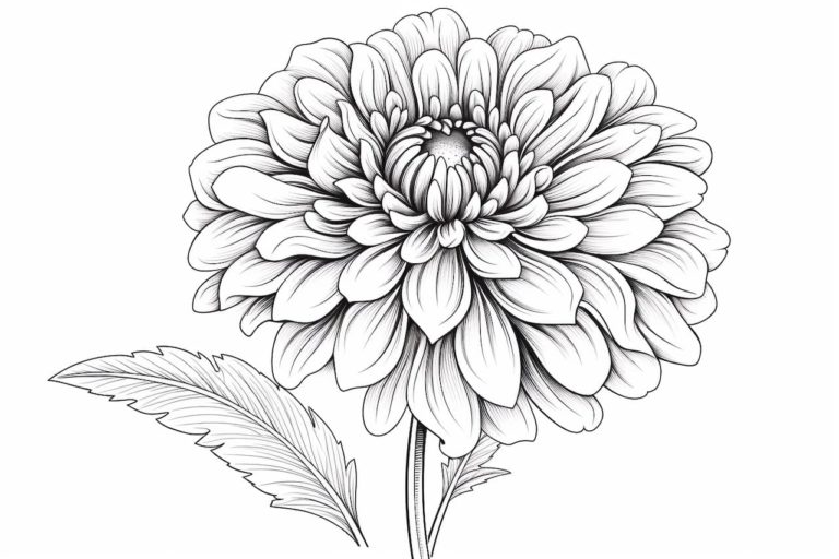 How to Draw a Dahlia