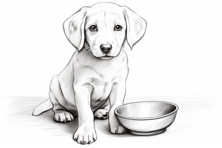 how to draw a dog bowl