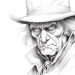 How to draw Ebenezer Scrooge