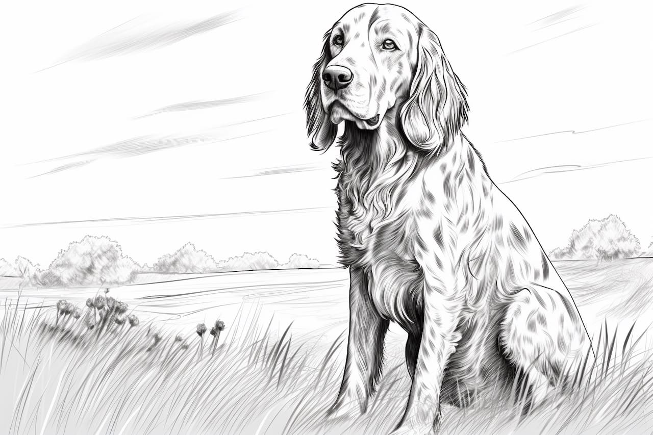 How to draw an English Setter