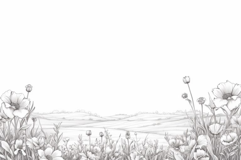 How to Draw a Field of Flowers