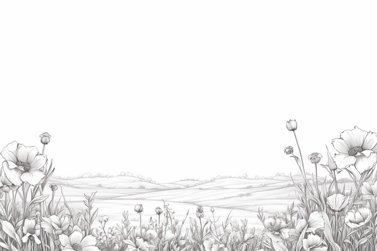 How to Draw a Field of Flowers Yonderoo