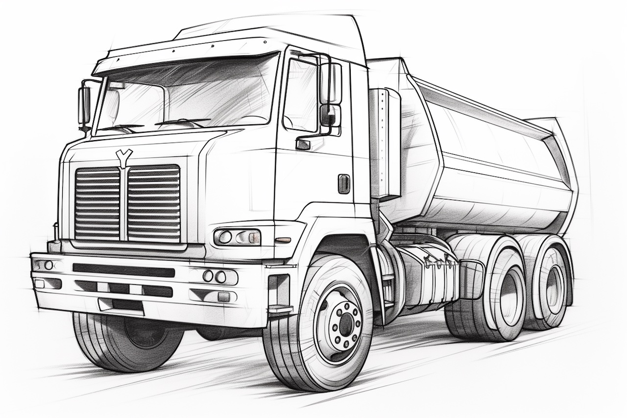 How to Draw a Garbage Truck