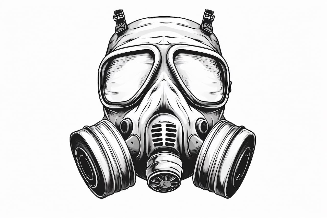 How to Draw a Gas Mask