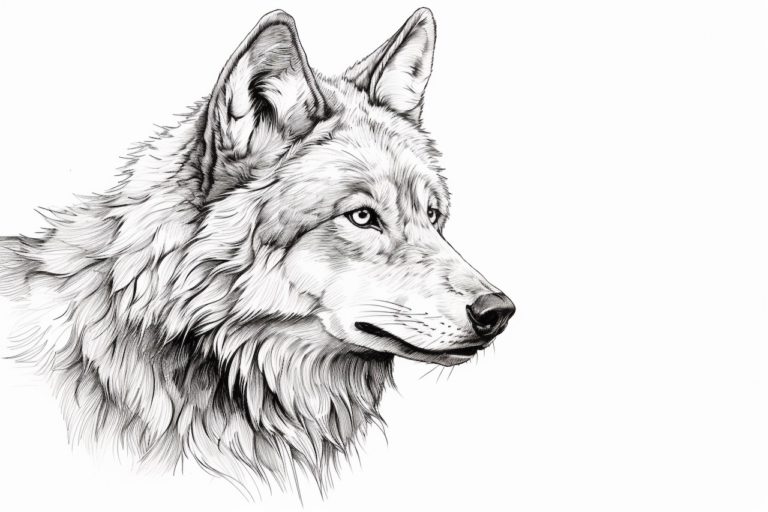 How to Draw a Gray Wolf