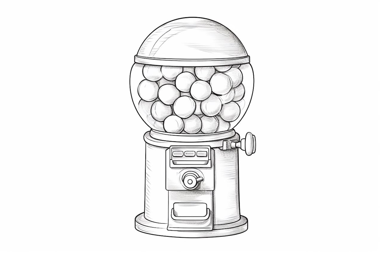 How to Draw a Gumball Machine
