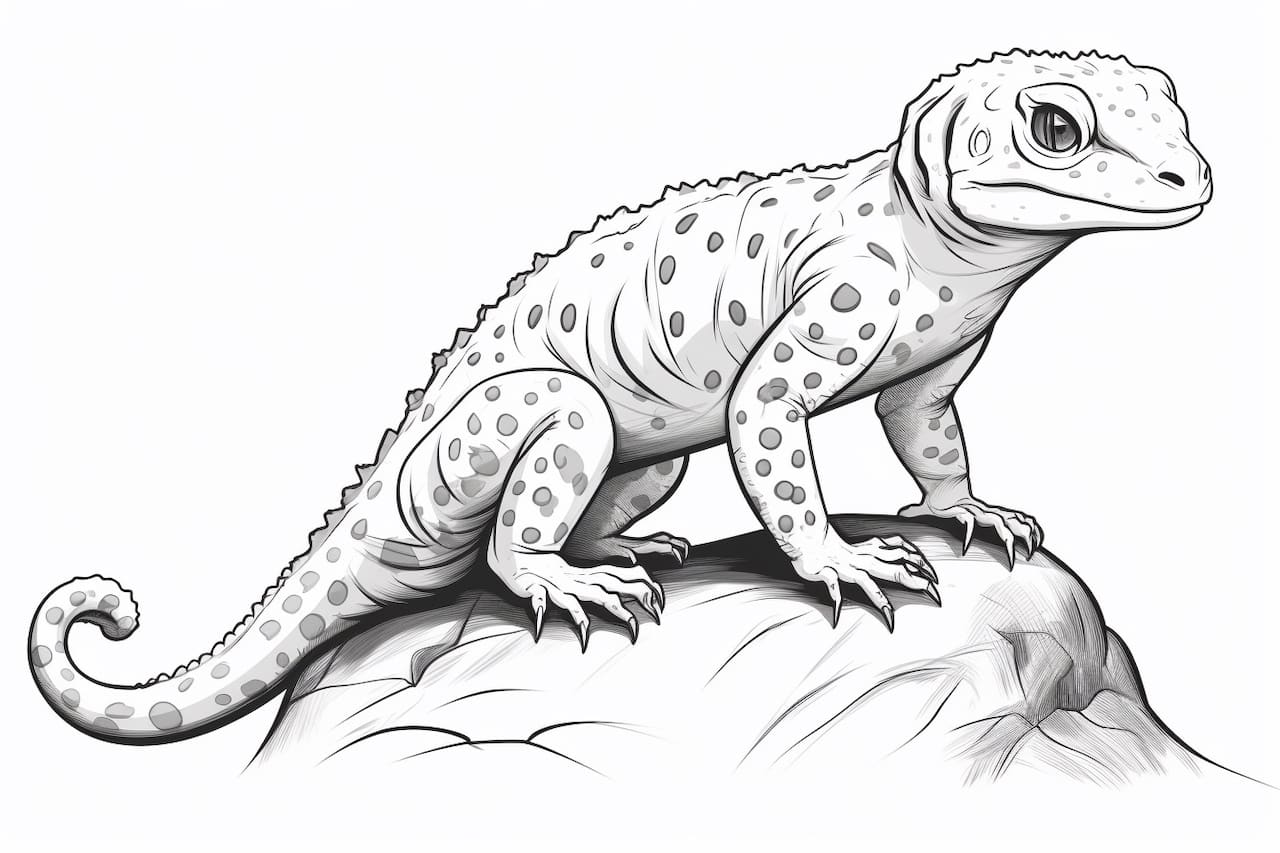 How to Draw a Leopard Gecko