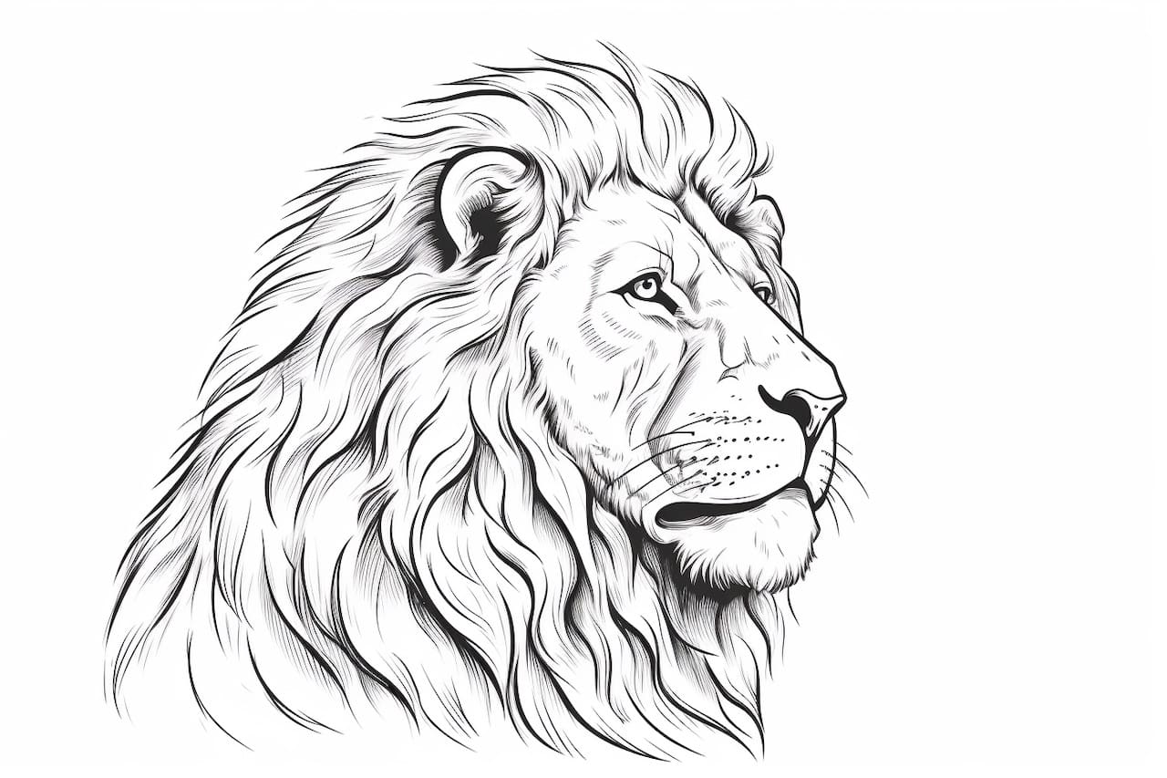 How to Draw a Lion's Head