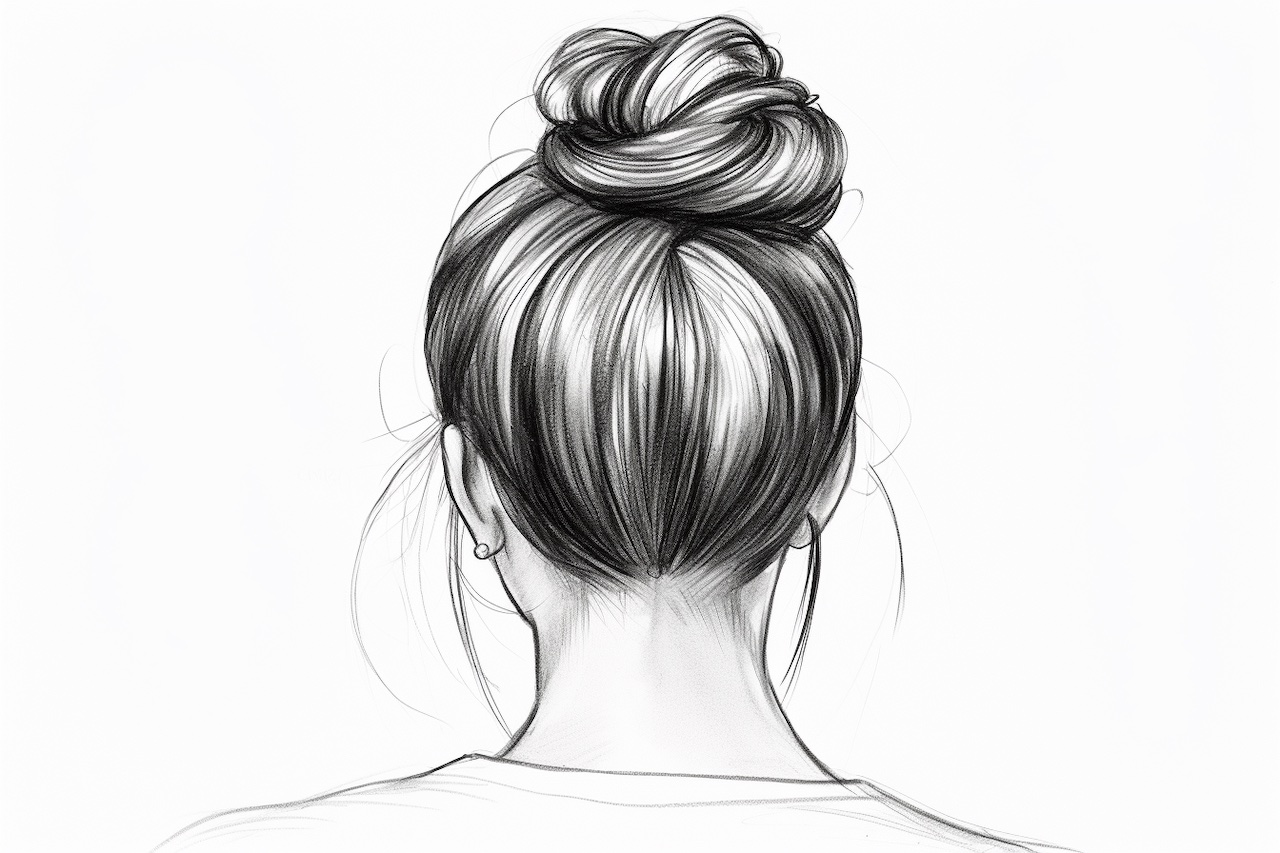 How to Draw a Messy Bun