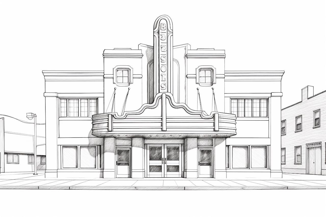 How to Draw a Movie Theater Yonderoo