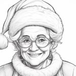how to draw Mrs. Claus