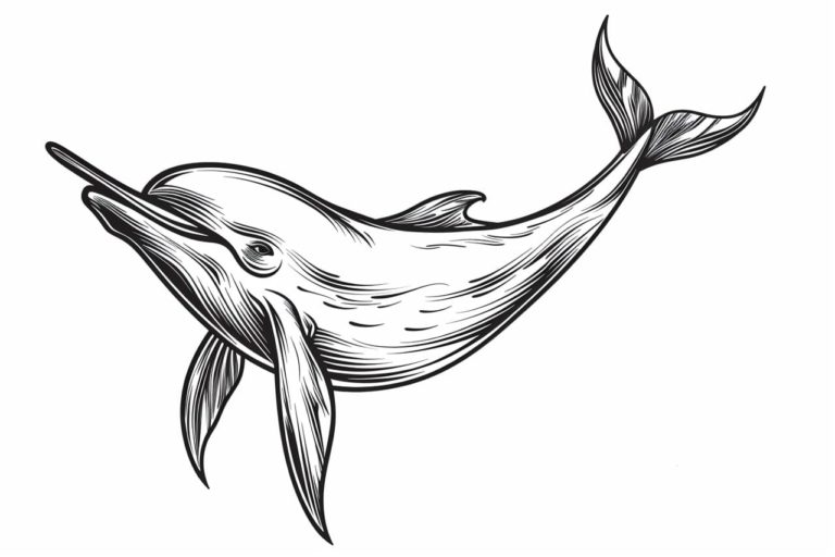 how to draw a Narwhal