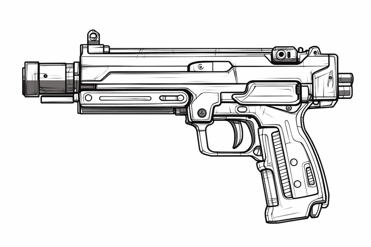 How to Draw a Nerf Gun