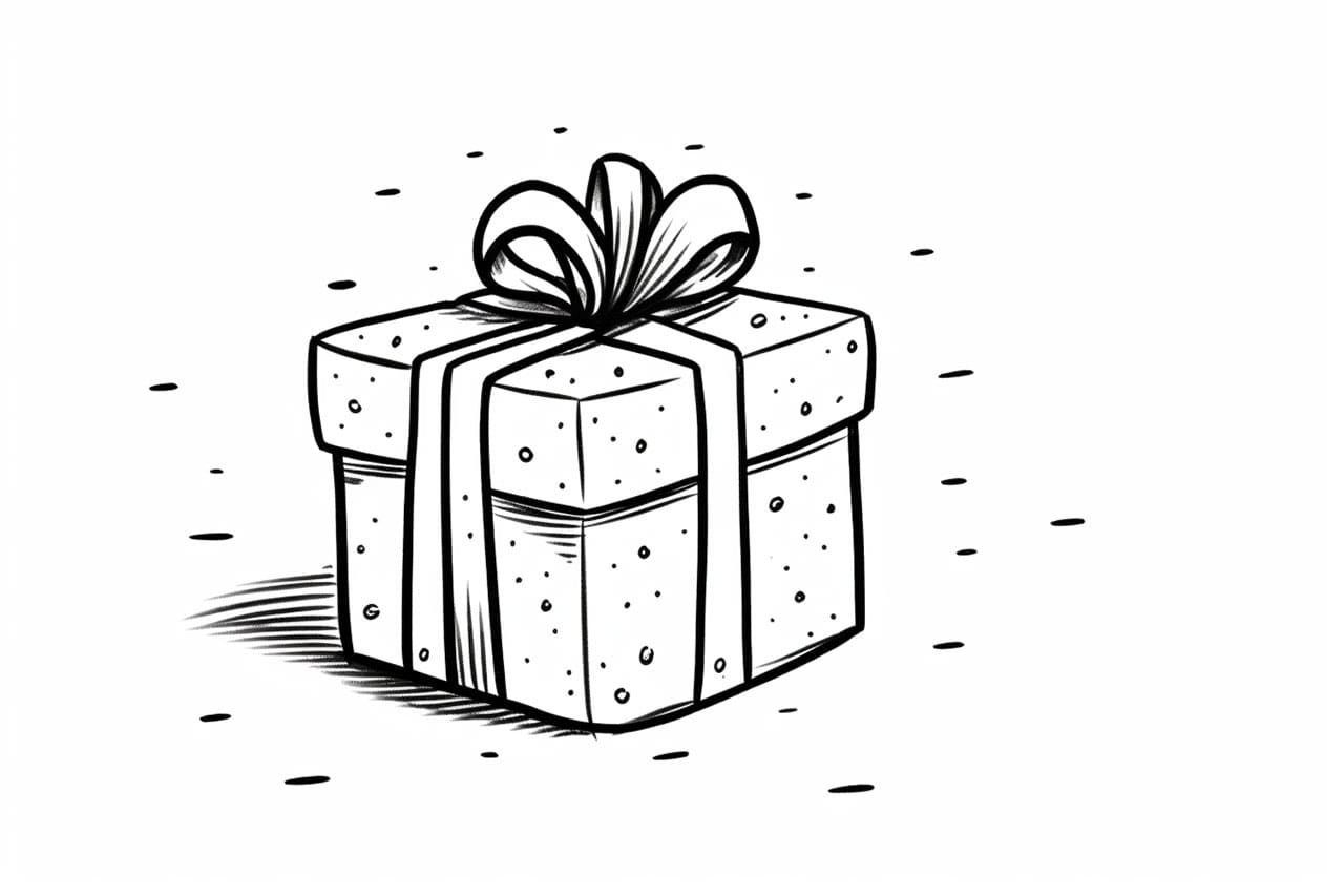 How to draw a present
