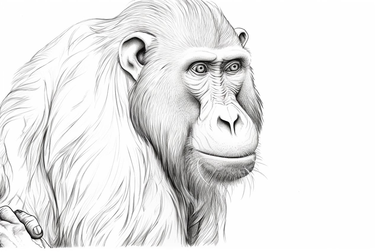 How to draw a proboscis monkey