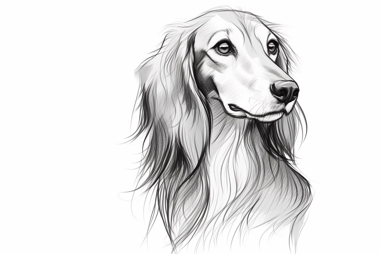How to draw a Saluki