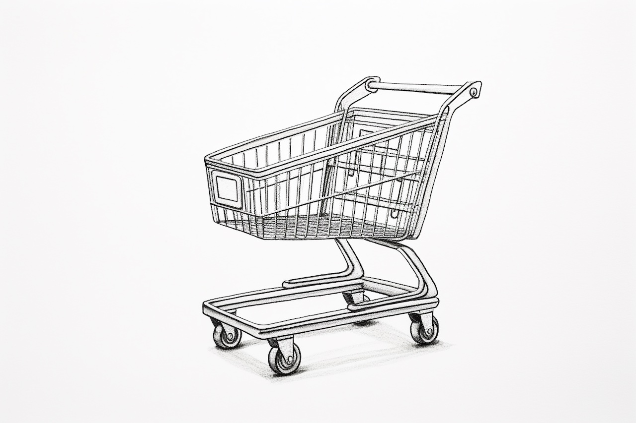 How to Draw a Shopping Cart Yonderoo