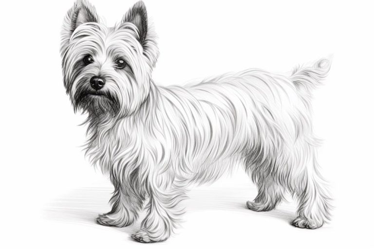 How to draw a Silky Terrier
