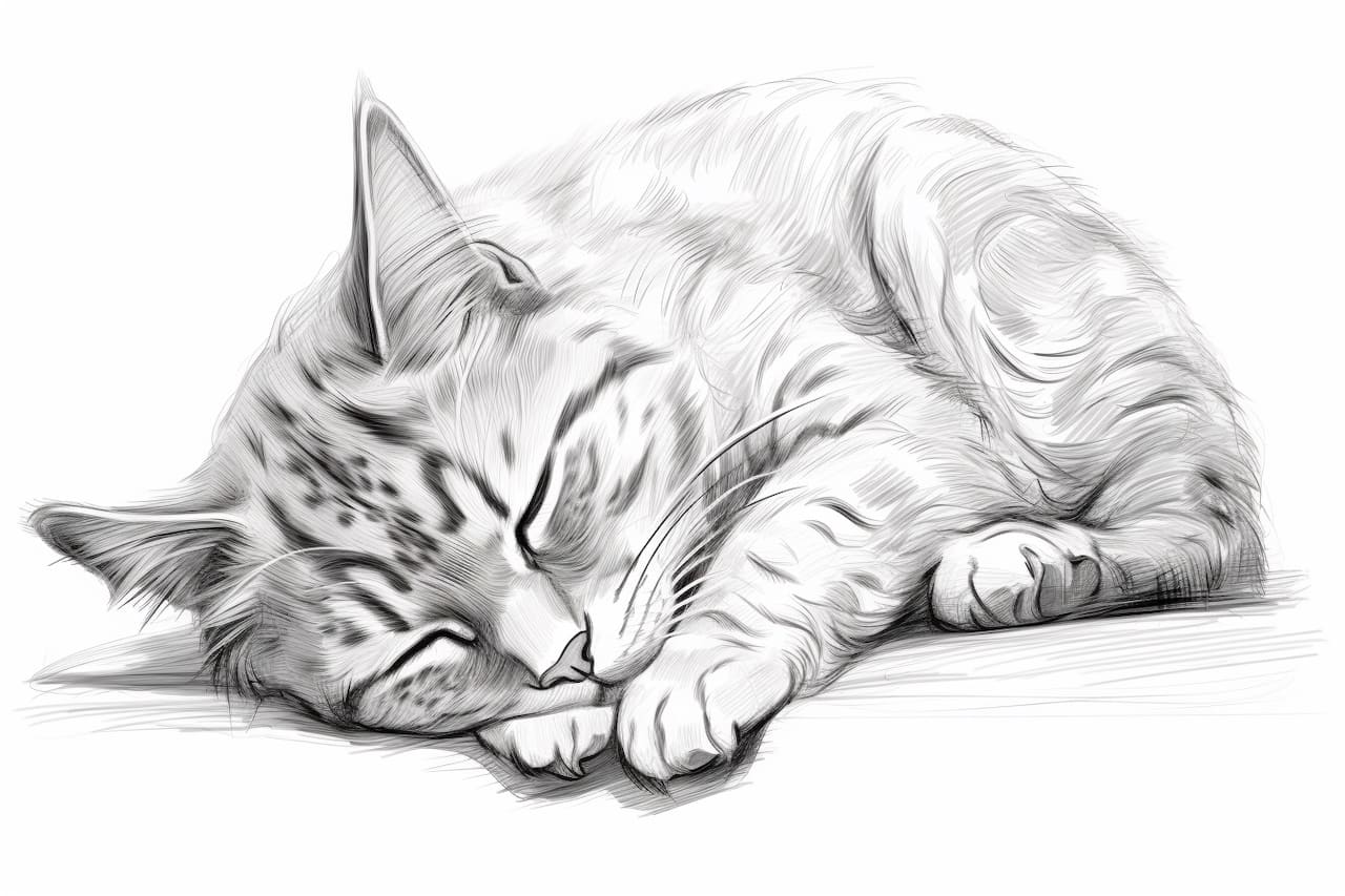 How to Draw a Sleeping Cat Yonderoo