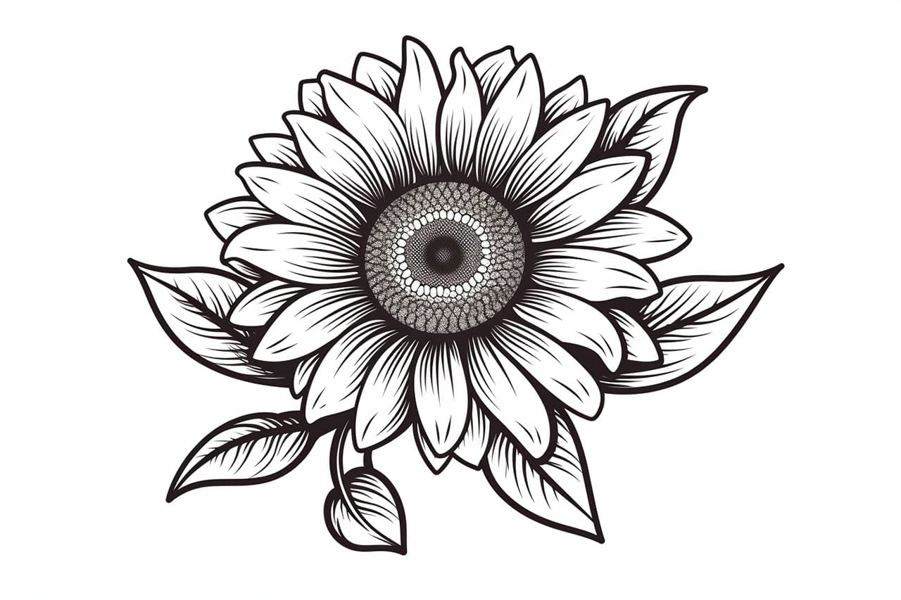 How to draw a Sunflower