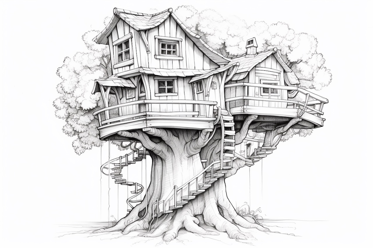 How to Draw a Tree House